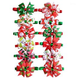 50 pcs Chats Chien Noeud Papillon De Noël Chiens De Compagnie Collier Noeud Papillon Décoration De Vacances Accessoires De Noël Toilettage Fournitures Pour Animaux De Compagnie 12color1314P