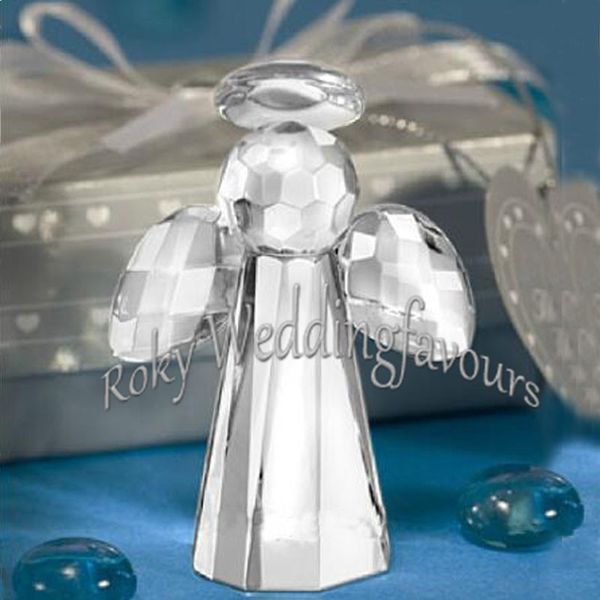 Livraison gratuite 50pcs choix cristal ange faveurs idées de fête grands cadeaux de mariage bébé douche faveurs d'anniversaire