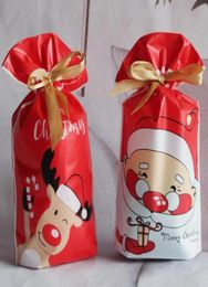 50pcs Christmas Candy Bags Cartoon Printed Drawstring Pocket Gift Treat Bag Party Favor 5 Patterns65567281414103