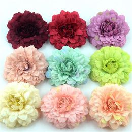 50 pièces chrysanthème tête de fleur en soie artificielle pour la maison décoration de fête de mariage couronne Scrapbooking fausses fleurs de tournesol 2588