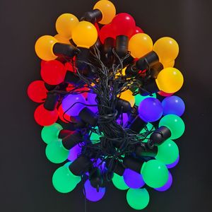50pcs ampoule colorée USB Led chaîne lumières fée noël extérieur étanche Globe fête de mariage décor guirlande pour jardin Patio