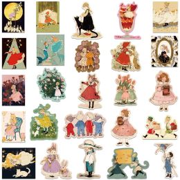 50pcs Colorful Fairy Tale mignon Alice au pays des merveilles Graffiti Autocollant pour le réfrigérateur Scrapbook Suitcase Phone Téléphone Car Autocollant