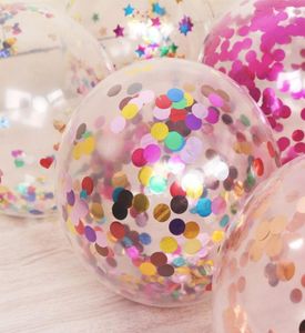 50pcs ballons de confettis à paillettes dorées colorées taches ballon magique transparent 12 pouces décoration de noël fête d'anniversaire Supplie3065054