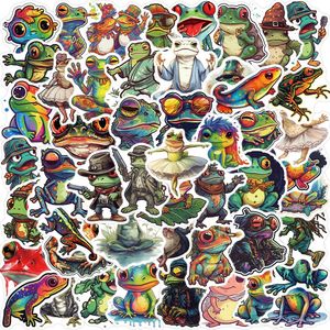 50pcs coloré Trippy grenouille autocollants esthétique vinyle étanche autocollant Graffiti enfants jouet planche à roulettes voiture moto vélo autocollant décalcomanies en gros