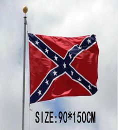 50pcs drapeaux confédérés drapeau de guerre civile National haute qualité Polyester deux côtés Pirnted 35 drapeaux Bettle 15090cm9593890