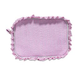 50pcs sacs à cosmétiques femmes seersucker rectangulaire dentelle sacs de lavage