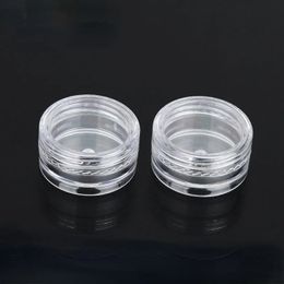 50pcs Jar cosmético 5G Pequeñas botellas cosméticas vacías recargadoras de plástico para la sombra de ojos de plástico recipiente de crema de crema para macetas