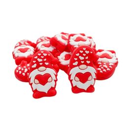 50pcs créatif gnome de dentition en silicone perles lâches Teether pour les bijoux faisant des accessoires de baby-chaîne de sucette bricolage un 240415 gratuit