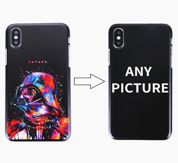 50 Uds. Funda dura para teléfono con diseño personalizado DIY LogoPo para iPhone X 11 12 Mini Pro Max funda trasera con estampados personalizados 1091046