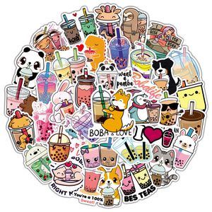 50 STUKS Leuke Cartoon Parel Melk Thee Stickers Pack Voor Meisje Boba Bubble Teas Decal Sticker Om DIY Briefpapier Bagage koffer Laptop Gitaar PC Water Flessen