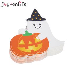 50 stcs schattige spook pompoenstijl diy Halloween cadeau snoep decoraties papieren kaarten lolly -kaarten Halloween Party Decorations