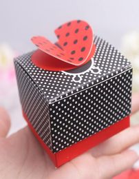 50 stks schattige Ladybug Candy Box Baby Shower cadeaubakje Verjaardagsfeestje Geschenkdozen Wedding Favor Candy Boxes New2032589