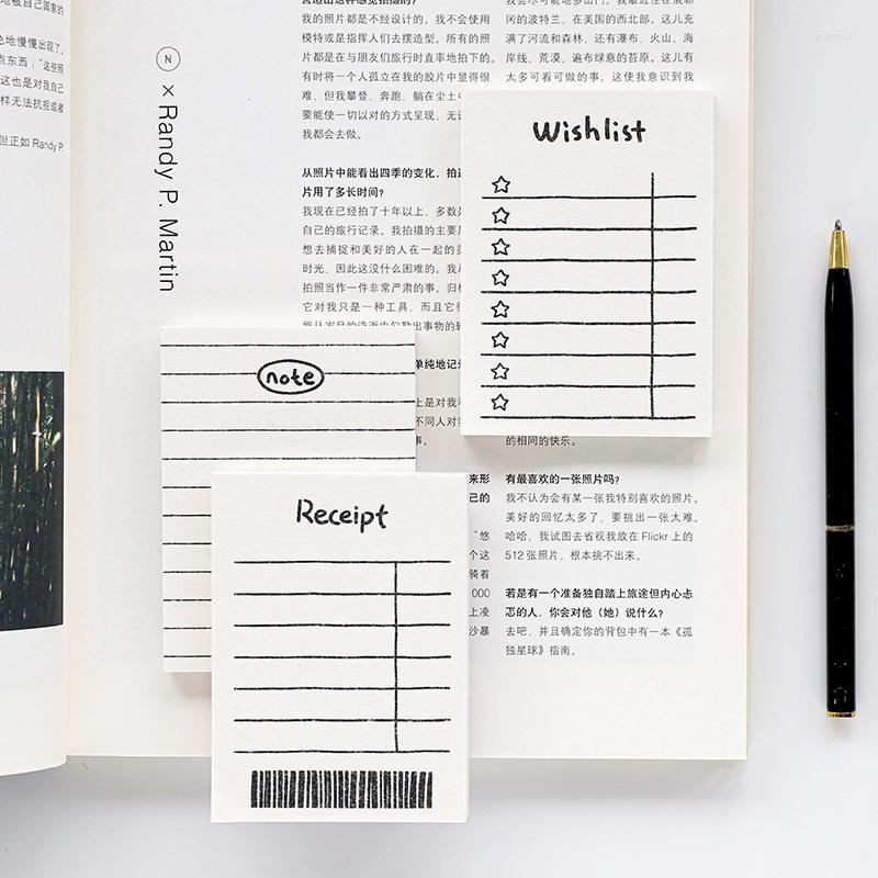 50 stks schattige mini Daily Planner Wishlist Receipt Notepad om Memo Pad te plannen voor kantoorschool Home Supplies Journal Supply