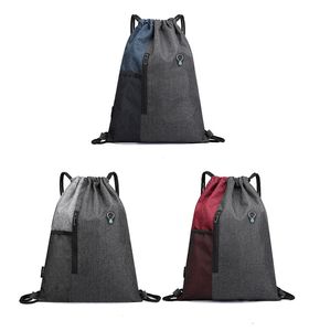 50pcs Cycling Bags Women Oxford Large Capacity Drawstring Bag With Headphone Jack Mix Color