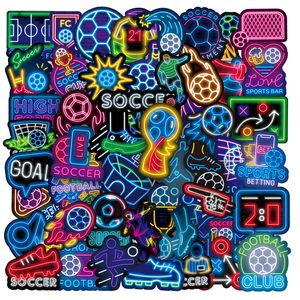 50 Pcs Dazzle Neon Football Autocollants Neon Light Football Graffiti Enfants Jouet Planche À Roulettes De Voiture Moto Vélo Autocollant Stickers En Gros