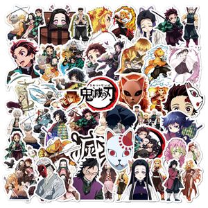 50 -stks demon Slayer anime cartoon laptop stickers waterfles laptop reiskoffer auto skateboard motorfiets fiets