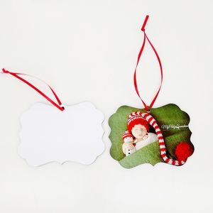 MDF Sublimation Suspension Charm pour Noël double face peut être imprimé décoration vierge décoration papillon ornement