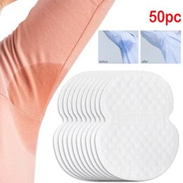 50 -stcs Wegwerp Anti Sweats Stickers oksels zweetkussens wegwerp onderarm pakking zweet absorberende pads voor oksels voeringen 240426