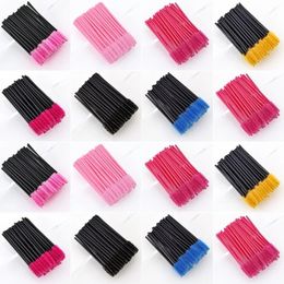 50 Stuks Wegwerp Wenkbrauw Wimper Borstels Kam Wimper Spoolies Lash Wands Make-Up Kwasten Mascara Wands Voor Wimper Extensions