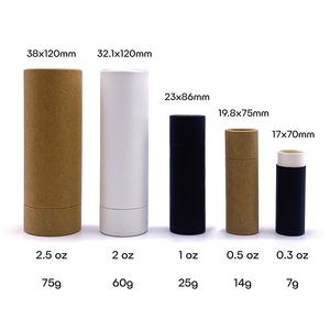 50 stks DIY Lege Paper Shell Lipstick Tubes met Cap Lip Balm Chapstick Milieuhouder Make -upgereedschap Navulbare container 220608