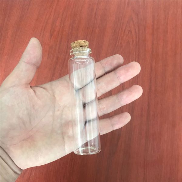 50pcs bouteilles de verre bricolage avec métiers de liège de mariage vides de stockage de rangement 55 ml de bouteilles de bijoux de poudre de pilule liquide