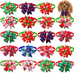 50 pièces accessoires de noël pour chien noeud papillon pour chien chien chat noeud papillon de noël cravates petit chien accessoires de toilettage de fête de vacances 240311
