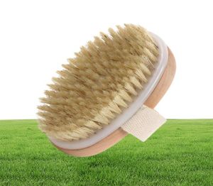 50 pcs Dry Skin Corps Face Soft Natural Bristle Bristle Brosse en bois Brouilles de douche de bain en bois Spa sans manche Nettoyage4414482