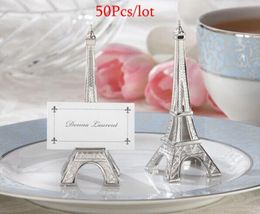 50 Uds. Tarjeteros plateados de la Torre Eiffel, regalos de decoración para fiestas, para bodas románticas y mesa de despedida de soltera, favores1824558