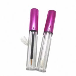 50pcs vide en plastique clair brillant à lèvres tube 3ML cosmétique eyel ctainer emballage eyeline tubes couvercle rouge bouteilles rechargeables O0Fu #