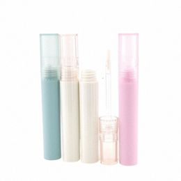 50pcs vide forme ronde tube en plastique 4 ml tube de brillant à lèvres rechargeable cosmétique couvercle coloré emballage bouteilles rechargeables N0V4 #