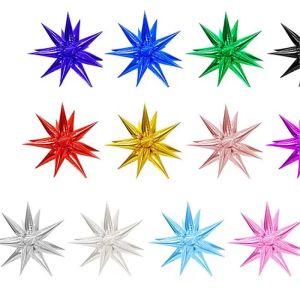 50pcs Explosion Star Balloons Birthday Party Opening Ceremony Wedding Decoration Water Drop Cone Foil Balloon Party Supplies
