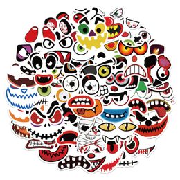 50-st expressions Pumpkin Decorating Stickers Kit Halloween Crafts For Kids-Make Your Own Jack-O-Lantern Face Decals Party Decorations