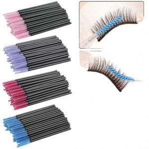 50pcs Eyel Extensi Brosse Mascara Baguettes Applicateur Spoolers Jetable Sourcils Eye L Maquillage Pinceaux Beauté Outils Cosmétiques q8US #