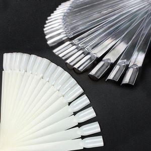 50 stks False Display Nail Art Fan Wiel Nagellak Decoratie Display Polish Practice Board Tip Sticks Art