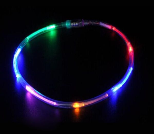 Collier lumineux à 6 Led, 50 pièces, cadeau de noël et du nouvel an, décoration pour adultes ou enfants, fournitures de fête scintillantes