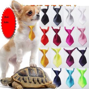 50pcs mode couleur unie et couleur bonbon Polyester soie chien cravate réglable beau noeud papillon cravate fournitures de toilettage P9247b