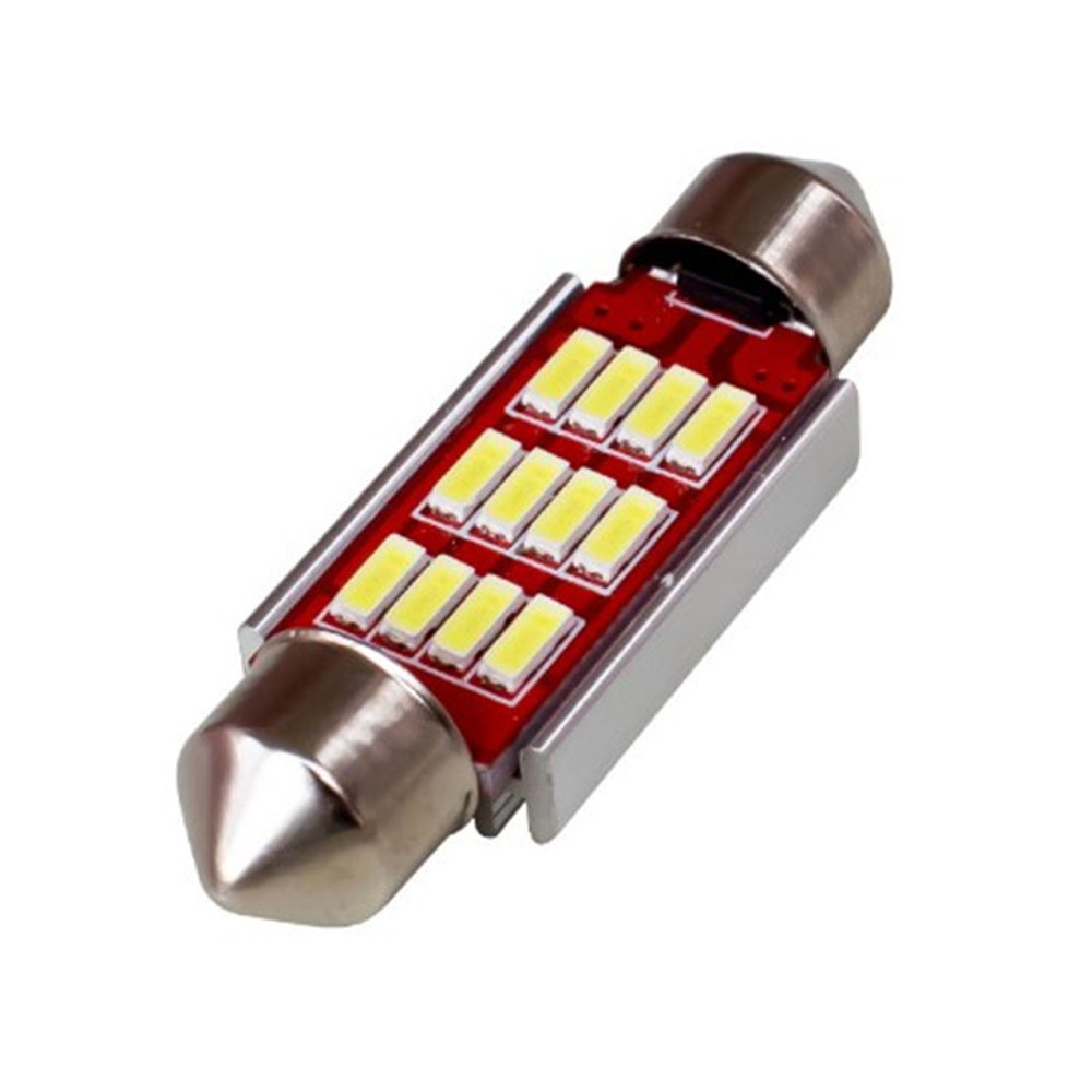 50st Festoon 31mm 36mm 39mm 41mm LED -glödlampa Super Bright 3014 SMD Canbus Error Free Reading Lights Interior Doom Lamp