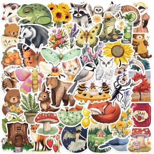 Autocollants animaux de la forêt, 50 pièces, non aléatoires, pour voiture, vélo, bagages, ordinateur portable, Skateboard, moteur, bouteille d'eau, Snowboard, stickers muraux, cadeaux pour enfants