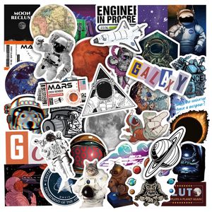 50pcs drôle astronaute de la NASA autocollants fantaisie espace extra-atmosphérique Graffiti enfants jouet planche à roulettes voiture moto vélo autocollant décalcomanies en gros