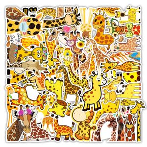 50 stks giraffe sticker niet-willekeurig voor auto fiets bagage stickers laptop skateboard motor water fles snowboard muurstickers kinderen geschenken