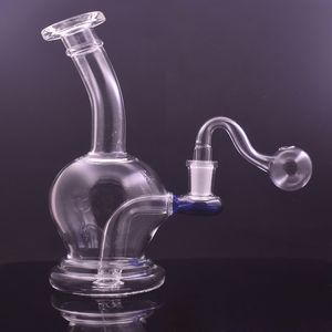 50pcs verre Bong conduite d'eau narguilé en ligne Perc 14mm femelle Dab plate-forme recycleur Ashcatcher Bong avec tuyau de brûleur à mazout en verre mâle Dhl gratuit