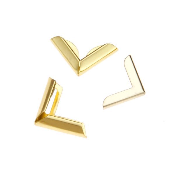 50pcs Gold Corner Brackets 15/17 / 18mm Book Scrapbooking Album Mender Folder Corner Protecteurs pour l'album photo