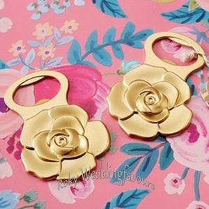 50 stks Goud Rose Flesopener Bruiloft Gunsten Bruids Douche Verloving Party Gunsten Evenement Keepsakes Verjaardag Geschenken Verjaardag Levert