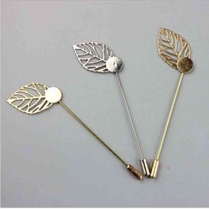 50 stks GoldSilver Leaf Plated Copper Hat Broches Pins Stick Broche Revers Pin Base voor Vrouwen Mannen DIY Bevindingen Sieraden