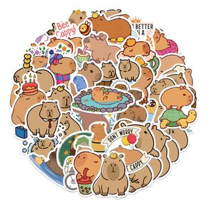 50 PCS Graffiti Skateboard Autocollants Capybara Animal Pour Voiture Ordinateur Portable Ipad Vélo Moto Casque PS4 Téléphone Enfants Jouets DIY Stickers Pvc Guitare Autocollant