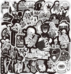 50pcs Halloween Stickers Gothic Skull Graffiti Autocollants pour ordinateur portable Decals de moto