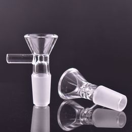 50 unids Venta Caliente Tazones de Vidrio para Fumar 10mm 14mm 18mm Tazón Masculino Tazones de Vidrio con Mango Tazones de Tabaco para Pipas de Vidrio Plataformas de Bongs de Agua