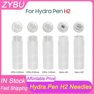 50 stks Hydrapen H2 Naalden Cartridges 12 Pins Nano HR Nano-HS Microneedle Huidverzorging Dermapen Roller MTS Tips Hydra Derma Dr Pen Vervanging Micro Needling Heads