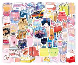 50pcs Ins Style mignon Drink Cartoon ordinateur portable autocollants pour ordinateur portable à bagages étanche à décalage classique Jouets pour enfants baby Scrapbooking st7989880