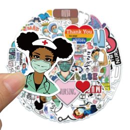 50 stks International Nurses 'Day Doctor Stickers Laptop Bagage Gitaar Gitaar Skateboards Koelkast briefpapier Graffiti -stickers Stickers Stickers